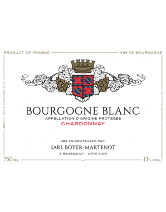 Boyer Martenot Bourgogne Blanc 2021 750ml