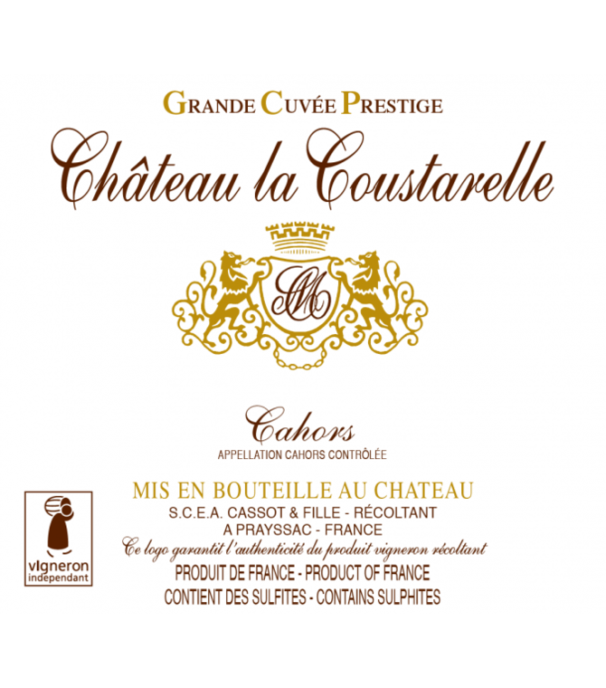 Chateau La Coustarelle Cahors 'Grand Cuvee Prestige' 2019 750ml