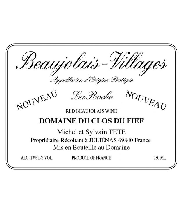 Michel Tete Beaujolais Nouveau 'La Roche' 2025 750ml