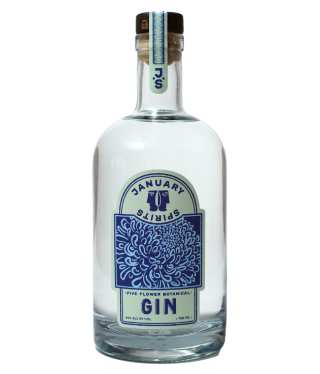 January Spirits Five Flower Botanical  Gin 750ml