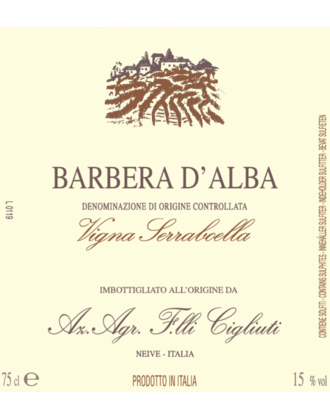 Cigliuti Barbera d'Alba 'Vigna Serraboella' 2022 750ml