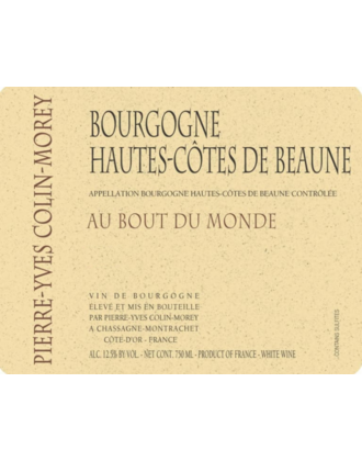 Pierre-Yves Colin-Morey Hautes Cotes de Beaune Blanc ' Au Bout du Monde' 2023 750ml