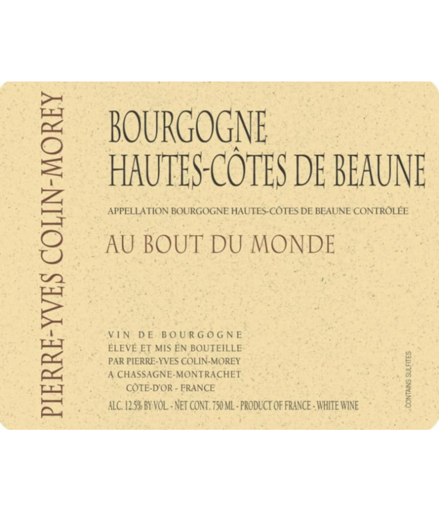 Pierre-Yves Colin-Morey Hautes Cotes de Beaune Blanc ' Au Bout du Monde' 2023 750ml