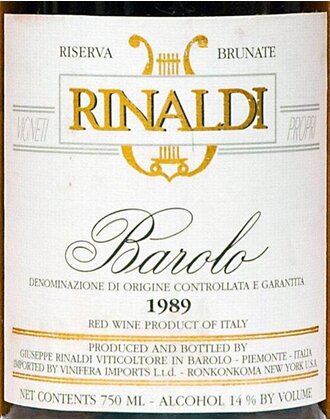 Giuseppe Rinaldi Barolo Brunate Riserva 1989 750ml