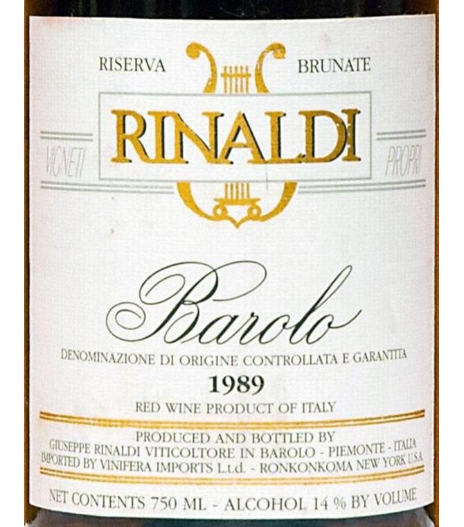 Giuseppe Rinaldi Barolo Brunate Riserva 1989 750ml