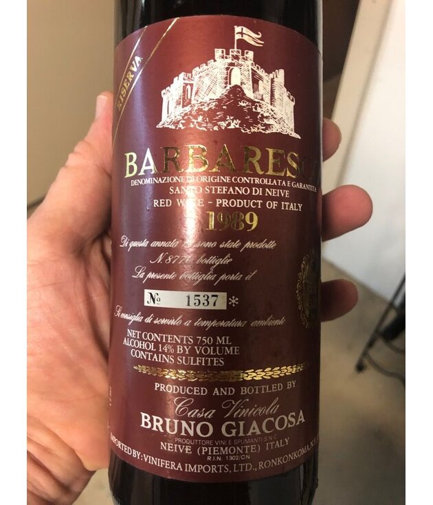 Bruno Giacosa Barbaresco Santo Stefano Riserva 1989 750ml