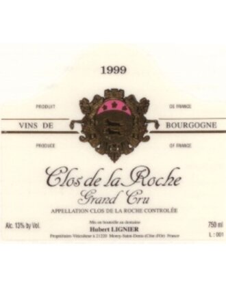 Hubert Lignier Clos de la Roche 1999 750ml