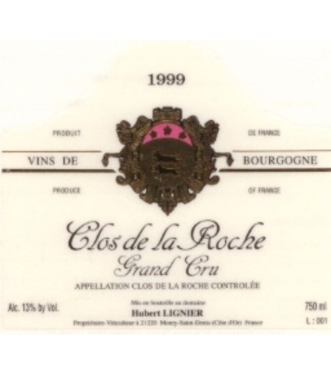 Hubert Lignier Clos de la Roche 1999 750ml