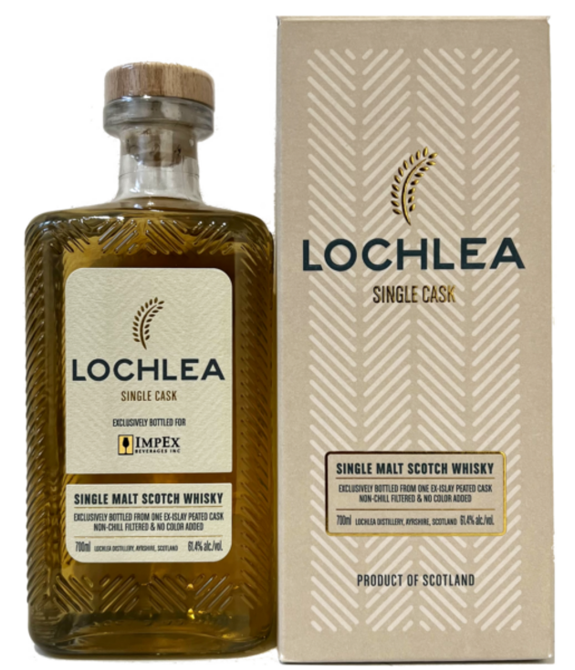 Lochlea Single Malt Whisky 'Peated Single Cask'  700ml