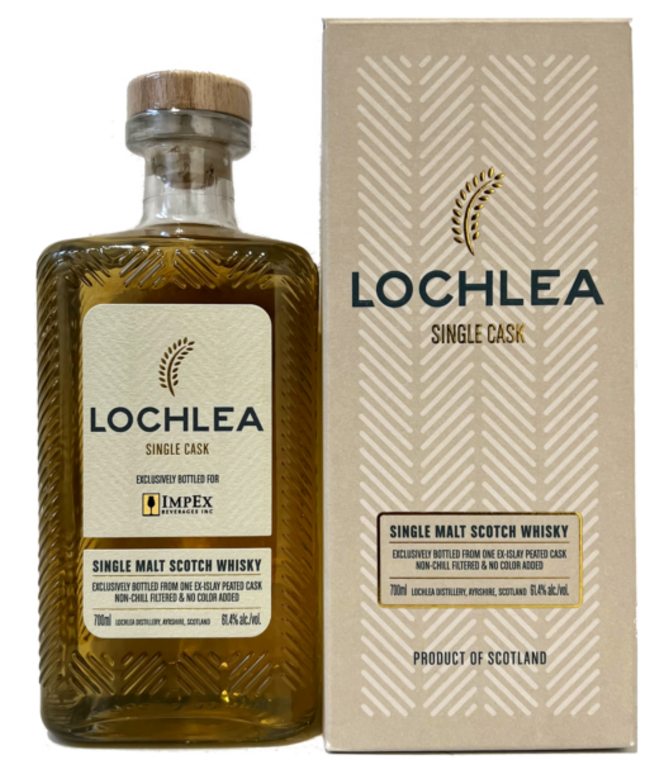 Lochlea Single Malt Whisky 'Peated Single Cask'  700ml