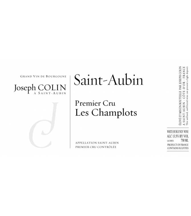Joseph Colin St. Aubin 'Les Champlots' 2020 750ml