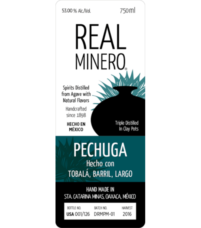 Real Minero Mezcal Pechuga 9th Floor Selection 750ml