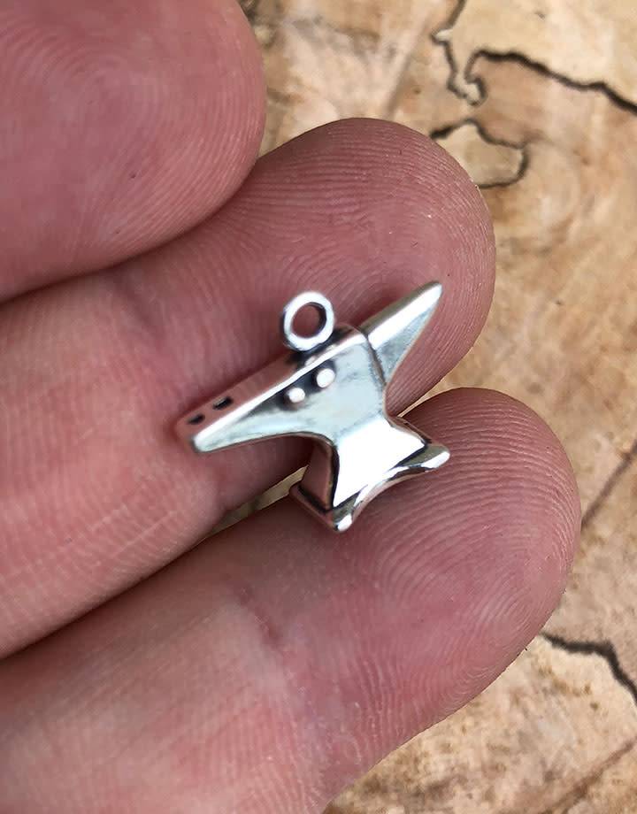 CM0003 = Anvil Charm Sterling Silver