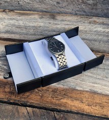 DBX1318 = Double Door Leatherette Watch Box with Collar & Packer