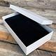 DBX1670 = Black Rich Velvet Necklace Box with Goldtone Trim (Each)