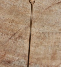 808F-17 = Eye Pin Gold Filled .030 x 1.5'' (20ga/.8mm) (Pkg of 10)