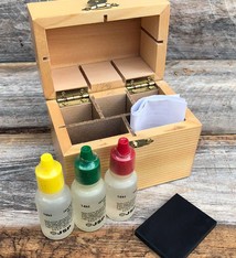 56.919 = Gold Test (Kit) with 10K, 14K & 18K Acids & Test Stone