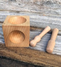 25.135 = Wood Forming Block with 2 Punches