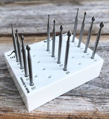 Panther Burs 77.1560 = Bud Bur Set Tungsten/Vanadium (0.9 to 3.1mm) 12pcs