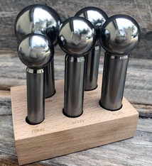 DA7250 = Large 5pc Dapping Punch Set in Wood Stand