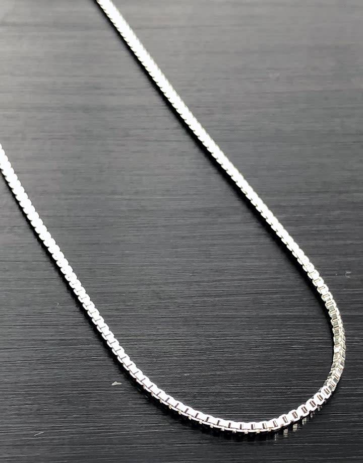 Box015-20 = Sterling Box Chain 0.85mm - 20"