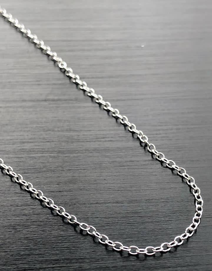 18 \u003d Sterling Cable Chain 1.3mm 