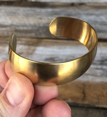 MSBR1013 = Brass Bracelet Cuff Domed 3/4'' Wide