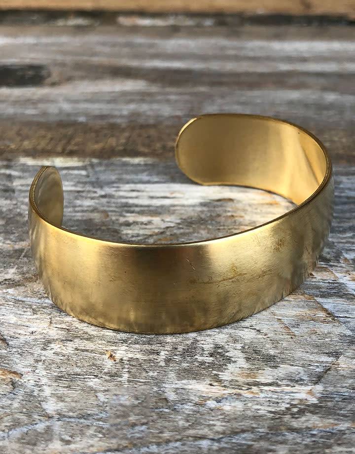 MSBR1013 = Brass Bracelet Cuff Domed 3/4'' Wide