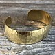 MSBR1041 = Hammered Domed Brass Cuff Bracelet 3/4'' Wide