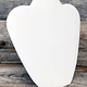 DCH6674 = White Leatherette Padded Necklace Easel 8-1/4"H (Pkg of 3)