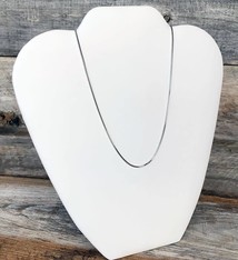DCH6674 = White Leatherette Padded Necklace Easel 8-1/4"H (Pkg of 3)