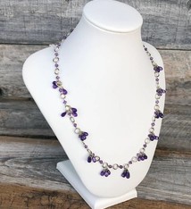 DCH6865 = White Leatherette Necklace Display 6-1/2'' x 4'' x 9-1/4'' H