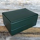 DBX6000 = DELUXE GREEN FAUX LEATHER WATCH BOX 5-3/4'' x 4-1/8'' x 2-3/8''