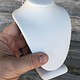 DCH6896 = White Leatherette Necklace Bust 6-1/4'' high