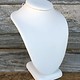 DCH6896 = White Leatherette Necklace Bust 6-1/4'' H
