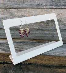 DER6148 = LEATHERETTE EARRING STANDS OPEN FRONT 7-5/8X4-1/2 HIGH