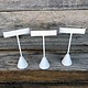 DER6253 = White Leatherette Earring Display 4-3/4'' high (Pkg of 3)