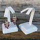 DER6722 = Leatherette Earring Stand 2-1/4x2-1/4x3-1/2''H (Each)