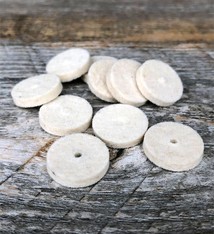 17.359 =  Felt Midget Buff 5/8'' Hard Square Edge Wheel (Pkg of 10)