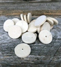 17.365 =  Felt Midget Buff 3/4'' Hard Square Edge Wheel (Pkg of 25)