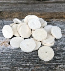 17.367 = Felt Midget Buff 3/4'' Soft Square Edge Wheel (Pkg of 25)