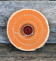 Grobet USA 17.525 = Orange Treated Muslin Buff 4"