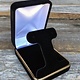 DBX1632 = Black Rich Velvet Earring Box with ''T'' Form &  Goldtone Trim (Each)