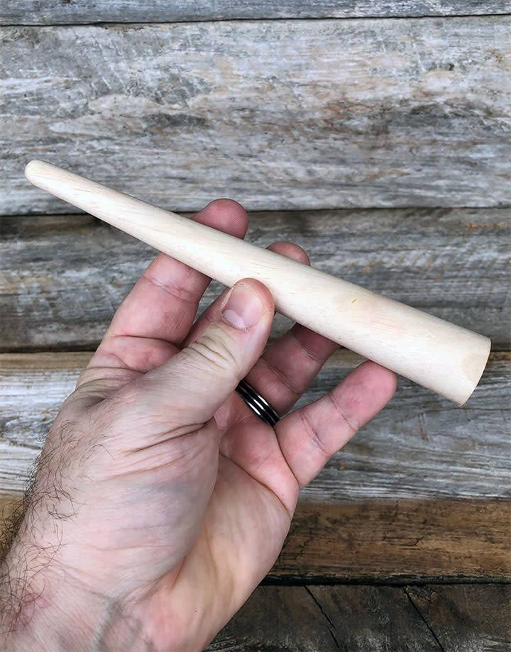 RN506 = Tapered Wood Mandrel 7" long