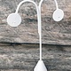 DER6249 = White Leatherette Earring Display 6-1/4'' high (Pkg of 3)