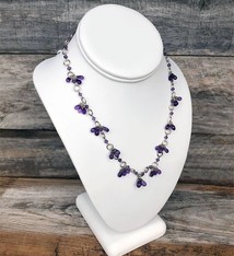 DCH6897 = White Leatherette Necklace Bust 10-1/4'' high