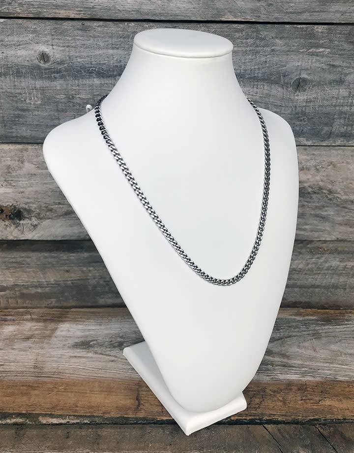 DCH6867 = White Leatherette Necklace Display 12-3/4''H x 8-3/4''W