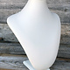 DCH6866 = White Leatherette Necklace Display 7-7/8'' x 5'' x 10-3/4'' H