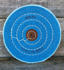 BF7346 = Blue Treated Muslin Buff 6" x 50 Ply