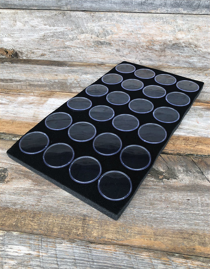 DST2524 = GEM JAR TRAY INSERT 24 JARS BLACK